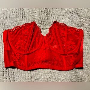 Gorgeous Victoria’s Secret red with gold trim lingerie